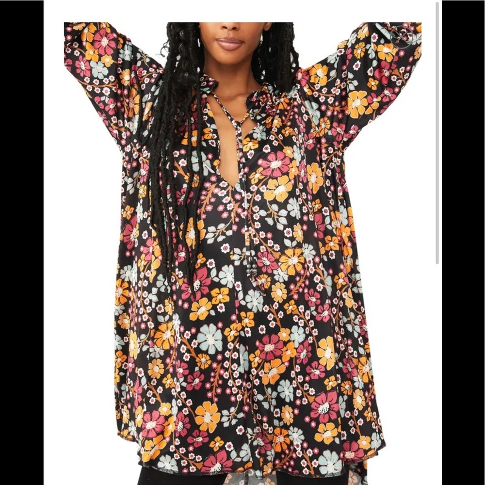 NEW Free People Daisy Jane Floral Shift Dress - Picture 2 of 9